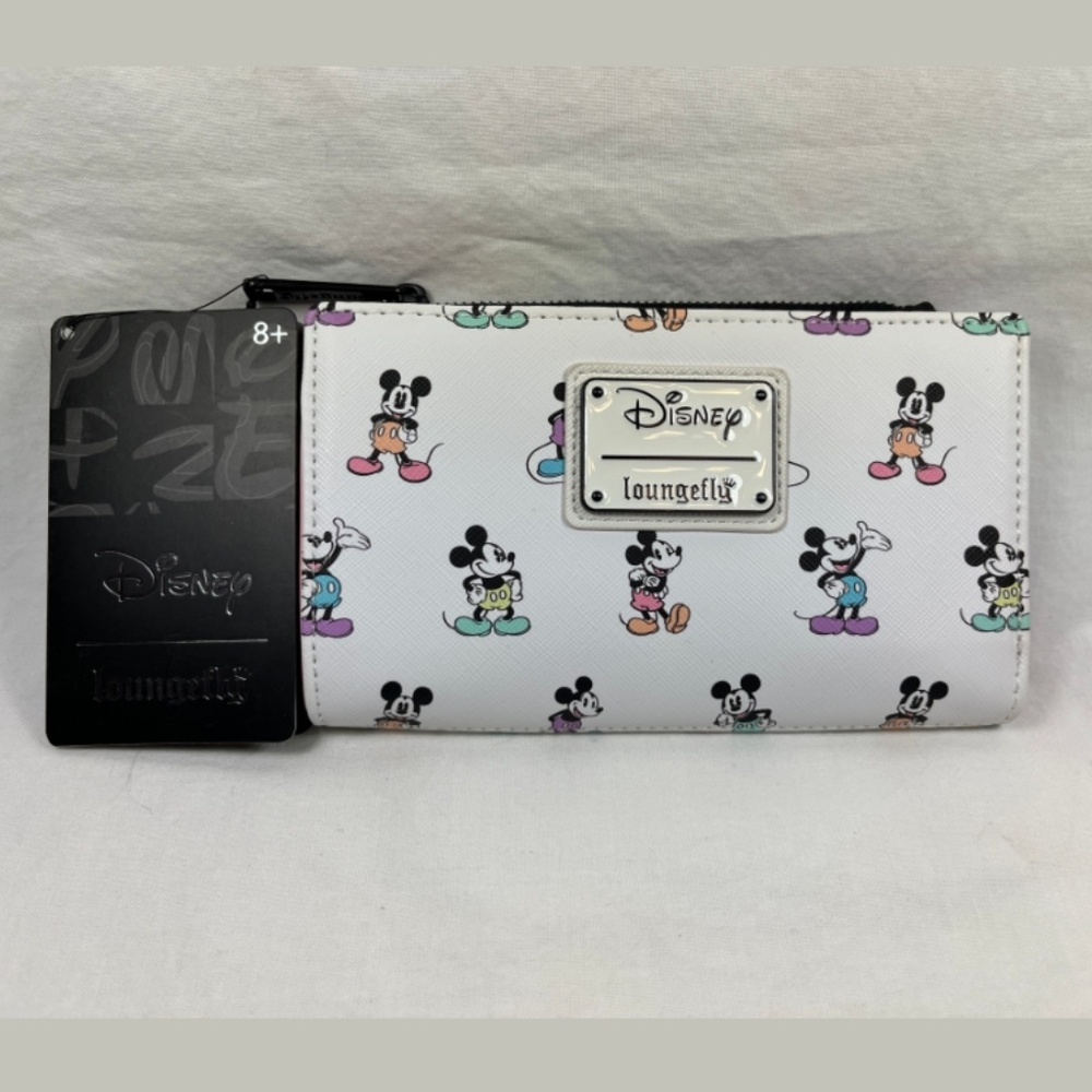 LOUNGEFLY Mickey Mouse Pastel Poses Wallet